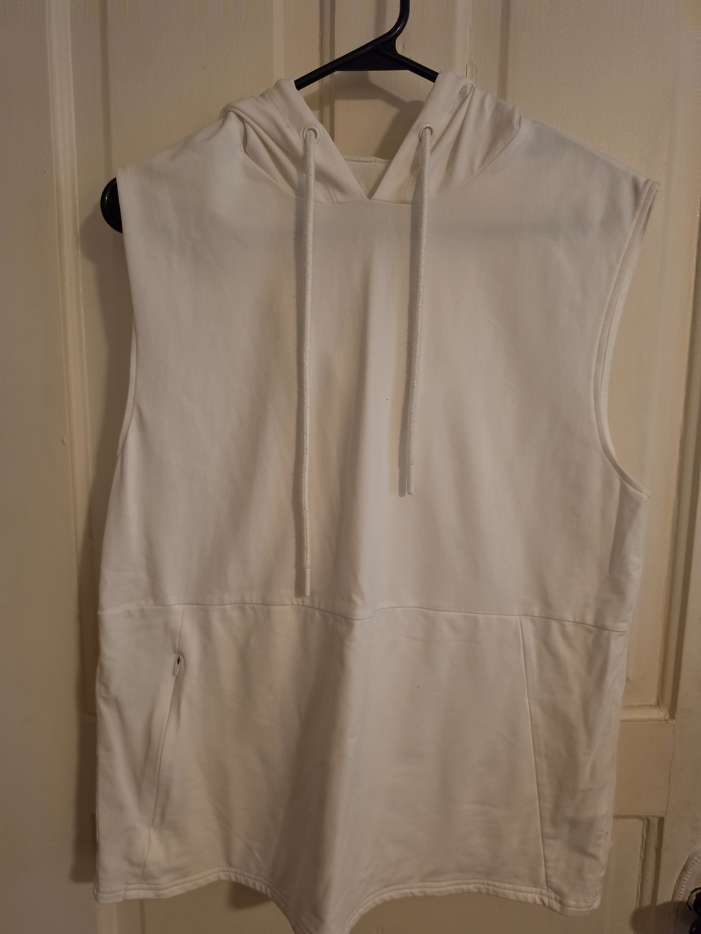 Zyia Sleeveless White Womens Hoodie